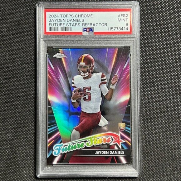 2024 Topps Chrome Future Stars Refractor Jayden Daniels Rookie PSA 9 MINT #FS-2 - Picture 1 of 2